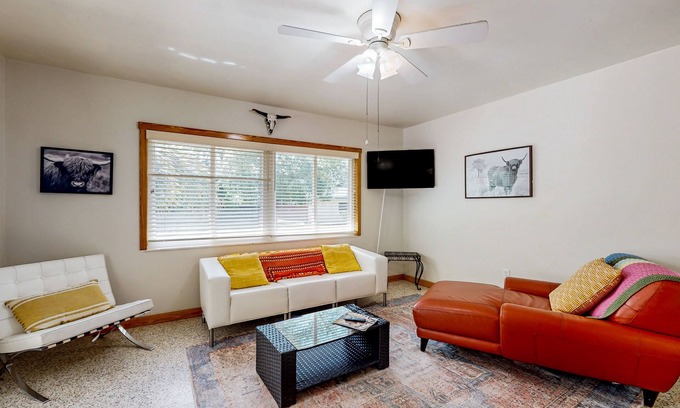 Fort King District House | Dog-friendly home with private pool, patio, outdoor fireplace, washer/dryer, AC