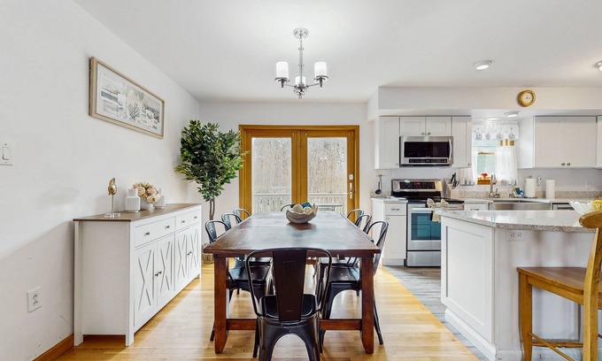 East Harwich House | Dog-friendly home with A/C, W/D, games, deck, yard, & a private hot tub