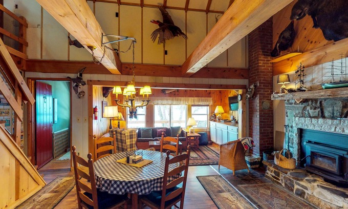 Greenville House | Dog-Friendly Lakefront Cabin with Full Kitchen, Firepit, Free WiFi, Great Views