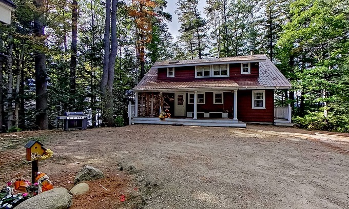 Meredith Cottage | Dog-friendly lakefront cottage with private dock, air hockey, water access, W/D