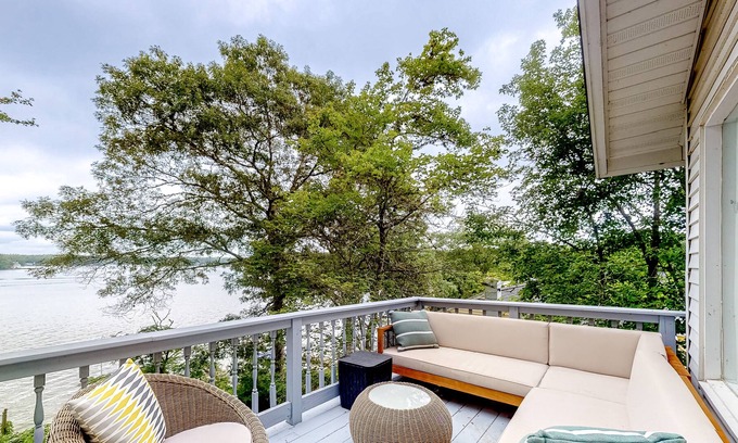 Ponds of Plymouth House | Dog-Friendly Lakefront Getaway W/ Free WiFi, Large Deck, Private Dock & Beach!