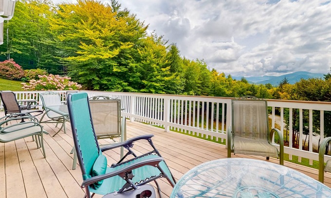 East Haven  Rutland County House | Dog-friendly, mountain-view home with deck, fireplace, W/D, & sledding hill