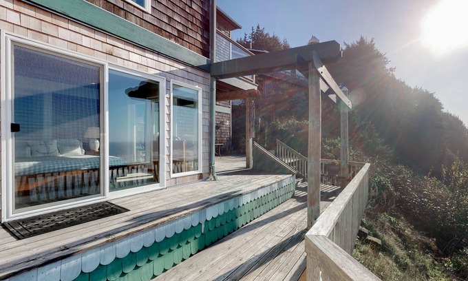 Cloverdale House | Dog-Friendly Oceanfront House with Stunning Views, Multi-Level Deck, & Fireplace