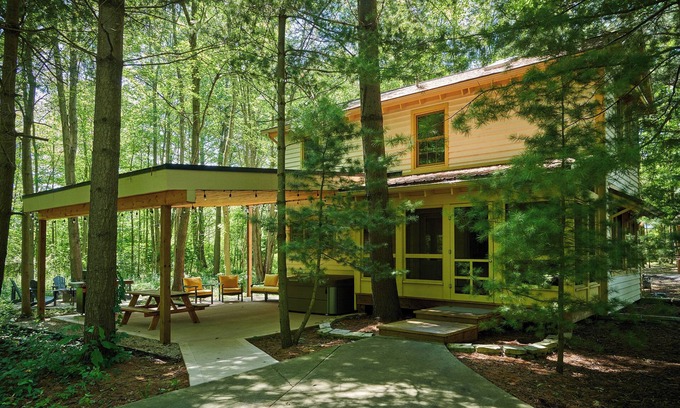 Fennville House | Dollybrook Cottage 1: Shared pool, private hot tub, pet friendly