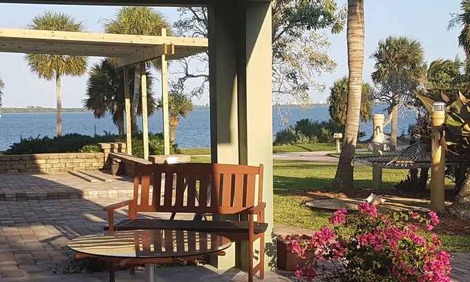 Indian River Estates Apartment | Dolphins and Intracoastal view from your patio