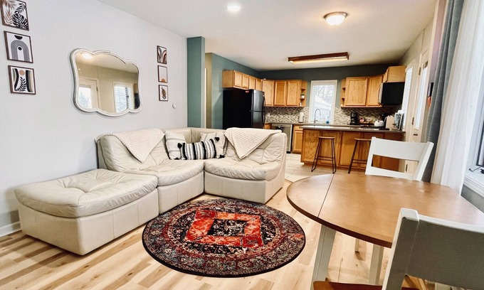Boyne City Apartment | Downtown Retreat 10 mins to Boyne Mountain. Pet friendly!
