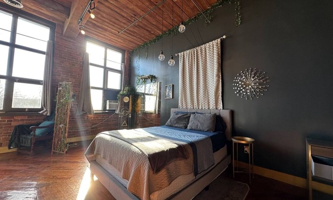 Detroit Apartment | Downtown: River Views & Vintage Vibes
