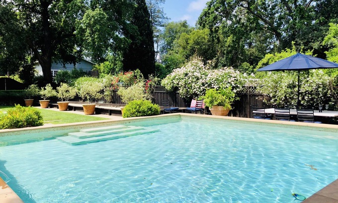 St. Helena House | Downtown St. Helena retreat with pool, bocce ball and privacy. Permit #PL23-019