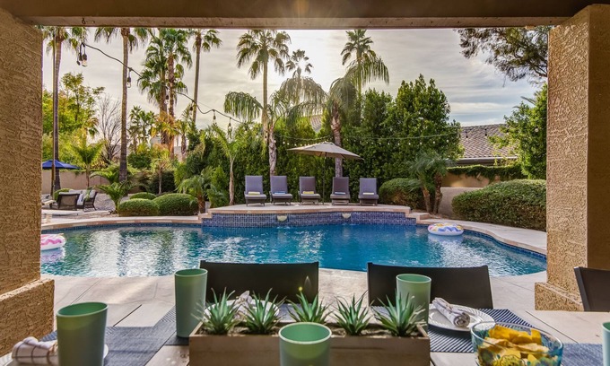 Tatum Square House | Dream Estate | Resort-Style Pool, Hot Tub, Palm Trees & Putting Green