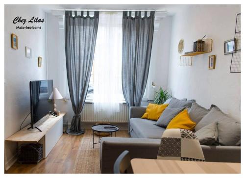Malo-les-Bains Apartment | Dunkerque 3 chambres, terrasse, secteur Digue "Chez Lilas 150m de la plage"
