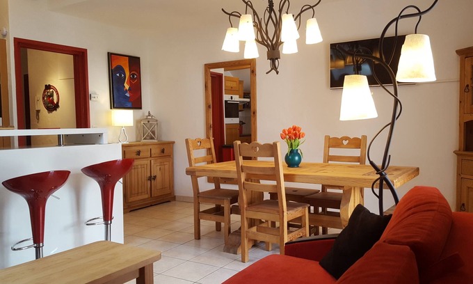 Saint-Gervais-les-Bains Apartment | Duplex T2/3 -60m²-5pers. near CV and Bettex gondola