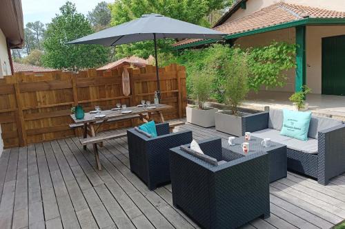 Moliets-et-Maa Apartment | Duplex House With Large Terrace And Garden