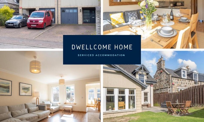 Aberdeen House | Dwellcome Home Ltd 5 Double Bedroom 3 Bathroom House Free Driveway Parking, 637 Mbps WIFI, Ideal for Long Term Contractor, etc Stays, Regular Housekeeping Option - See Our Site for Assurance
