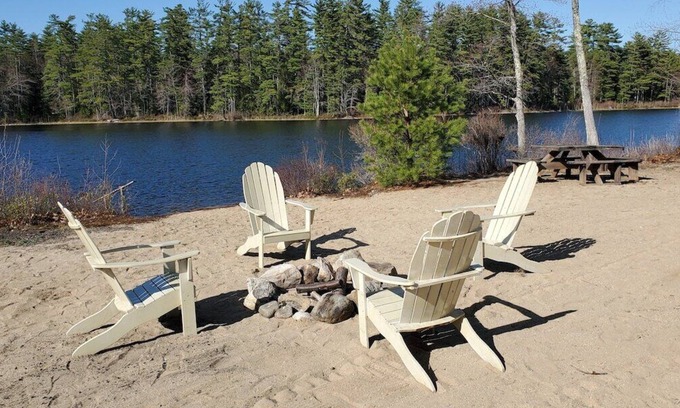 New Durham House | Edgewater Escape · Secluded Wooded Waterfront Home Near Lake Winn.