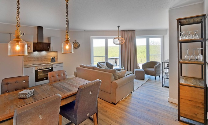 Krautsand Apartment | Elbe view apartment D2 R3 - south-facing terrace - Ferien auf Krautsand GmbH