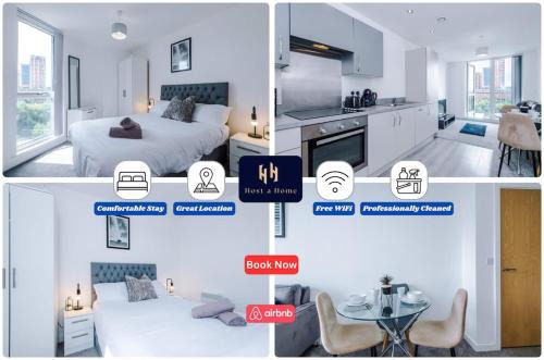 Salford Apartment | Elegant 1BR in Salford, Balcony, WiFi, Kitchen