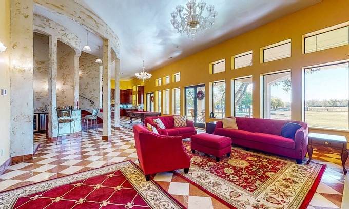 Era House | Elegant Castle on Ranch with Rooftop Deck, Dance Studio - Dog-Friendly