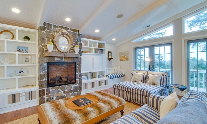 Tolovana Park House | Elegant Home with Game Room, Gourmet Kitchen, & Deck with Ocean View