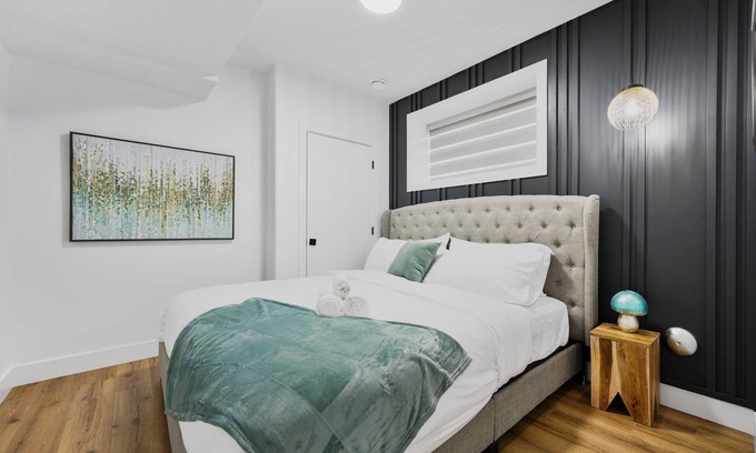Northeast Edmonton Apartment | Elegant|Spacious|King Bed|Fireplace|Ravine View