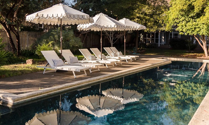 Santa Rosa House | Elegant Wine Country Retreat with Pool, Fireplace & Scenic Deck Views