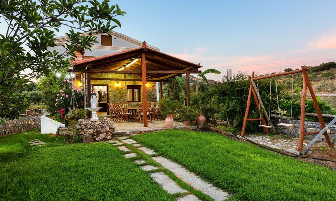 Panormos Villa | Eleutheria Vill, Private pool & Whirlpool, 400m to Panormo sandy beach & shops