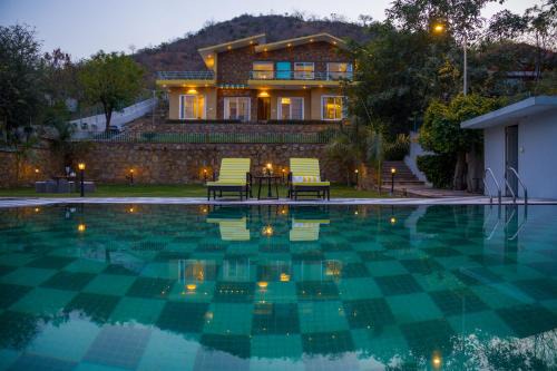 Bedla Villa | ELIVAAS Festiva Mansion - 3BHK with Pvt Pool, Garden & Scenic Views