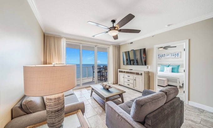 West Panama City Beach Condo | Emerald Isle 2009 "The Shore Break" Pool, Grill, FREE Tix, Beach Chairs for 4