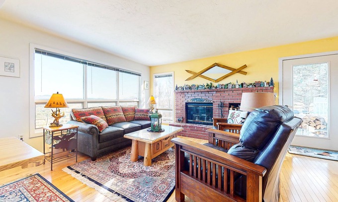 Plymouth House | Enchanting mountainside home with fireplace, skiing, fast WiFi, & washer/dryer