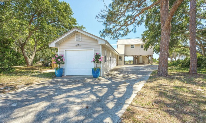 Alligator Point House | Enjoy Unbeatable Sunsets at this Gulf Getaway, 4 Bedroom House on a large beach lot with fire pit!