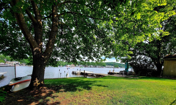 Lake Hopatcong Apartment | Entire Lakefront Suite with private dock + kayaks