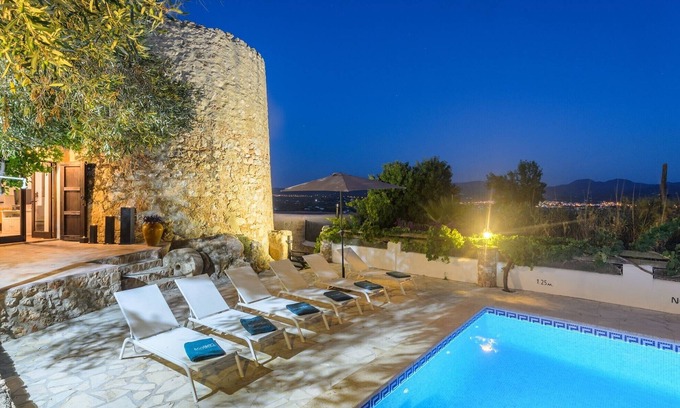Sant Antoni de Portmany Villa | TORRE BES Villa. Ibiza. Typical Ibizan house