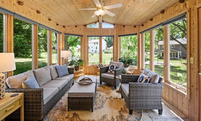 Maple Grove House | Escape to Quiet Garden Retreat in Maple Grove - 5BR, Sauna, Fitness Room & More!