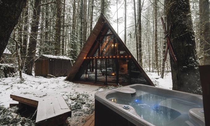 Skykomish Cabin | Escape to Sky Haus A-Frame Cabin - Your Serene Getaway with a Hot Tub!