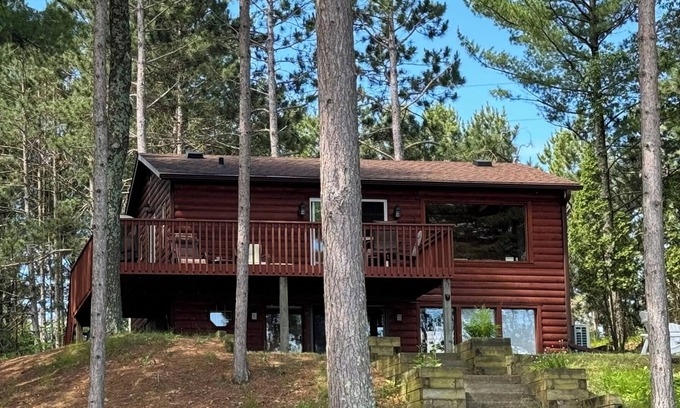 Spooner Cabin | Escape to the Lake - Rustic 3-bedroom log-sided cabin nestled amongst the pines