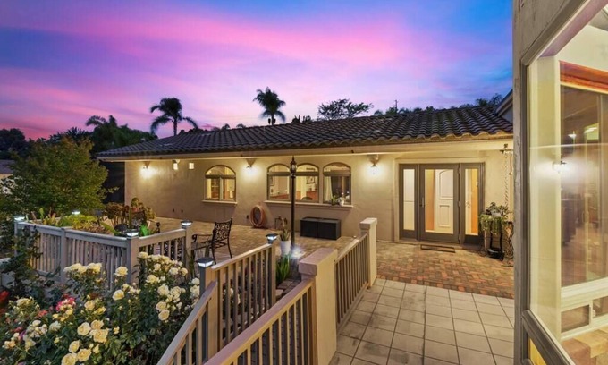 Lake Hodges House | Escondido Villa w/ Movie Theater, Garden, GameRoom