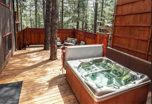 Kachina Village House | Eternal Treehouse Hot Tub Outdoor Oasis in Pines Entertainment Galore