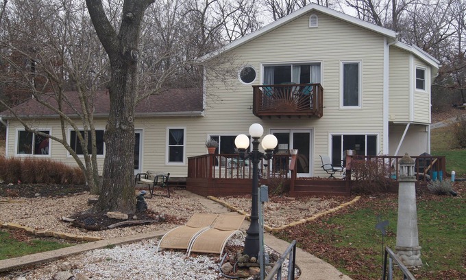 Gravois Mills House | Exceptional family escape - Lakefront on a flat lot in a spring fed no wake cove