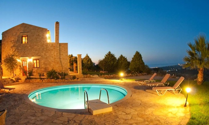Agia Triada Villa | Exclusive Crete Villa | Hill Top villa | Private Pool | Stunning Views | 3 BDR.