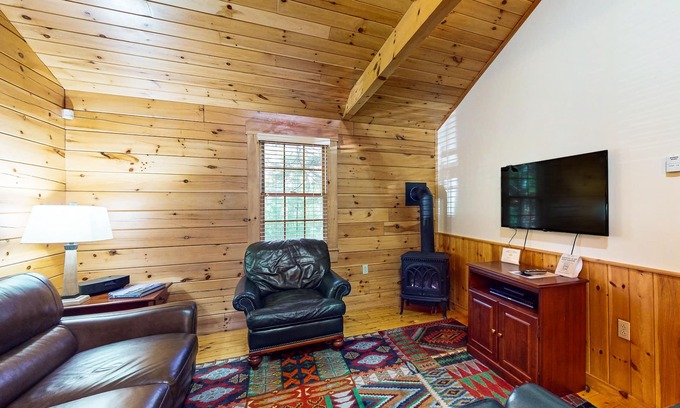 Northport Cabin | Explore the outdoors from this cozy cabin w/firepit, kitchen, and more