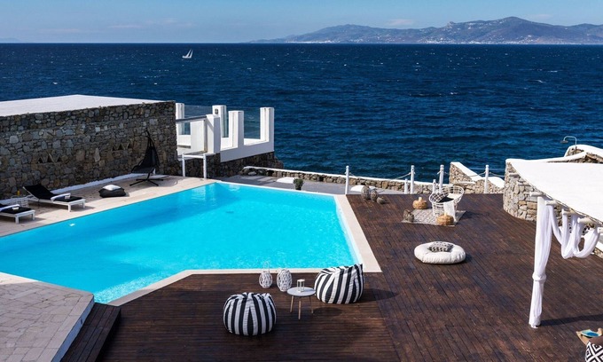 Mykonos Town Villa | Extravagant Mykonos Villa | Villa Pousha | 5 Bedrooms | Sea Front Location |.