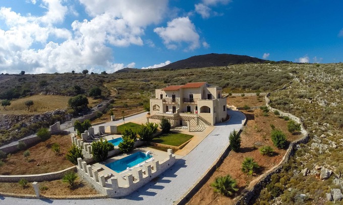 Kato Valsamonero Villa | Faethon and Aeolos eco-stone villas with amazing sea view