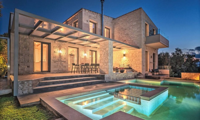 Platanias Villa | Faidra's Olive Grove 3 bedroom Luxury Villa with a heated pool