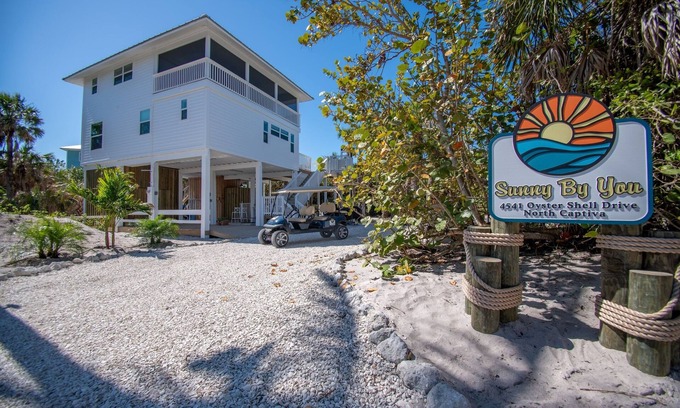 North Captiva House | Fall Special! Beautiful Island Home, Private Pool, Steps from Beach, Golf Cart