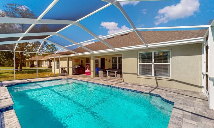 Brooksville House | Family and dog friendly retreat with private pool, game room, Wifi and AC