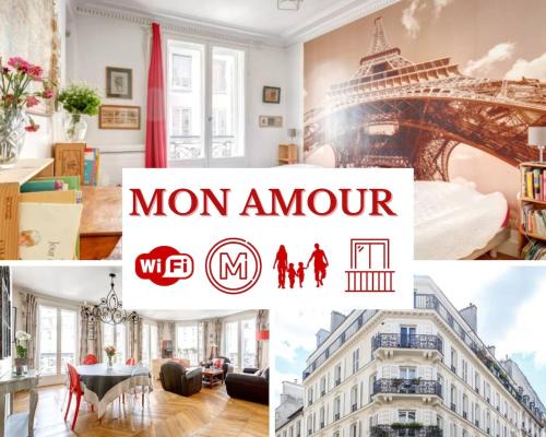 L'Europe Apartment | Family Apartment - MON AMOUR - Close all you need- Cosy Modern & Comfort - FREE PARIS Travel GUIDE