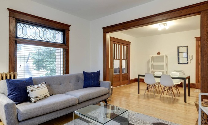 Powderhorn Park Condo | Family Friendly Including pets. Pet crate and crib/high pet crate.