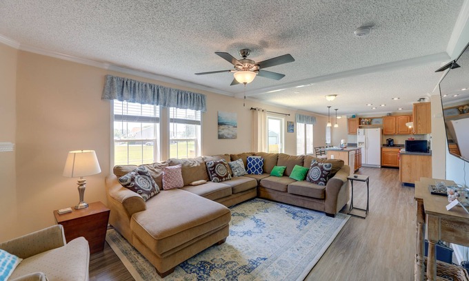 Carteret County House | Family Home + Fire Pit & Deck, 11 Miles to Beach!