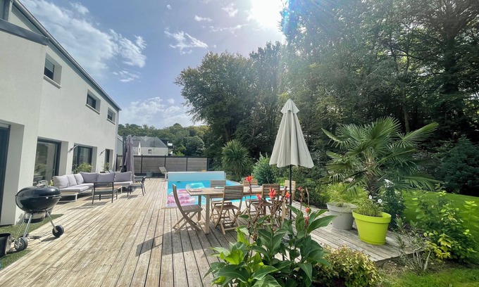 Guidel House | Family home with pool, 10 minutes from the ocean!