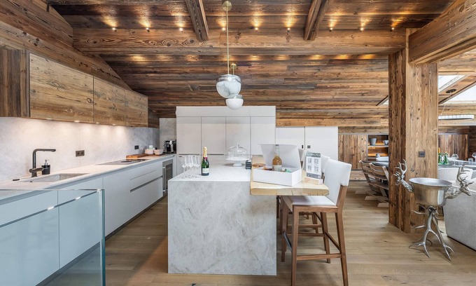 Megeve Apartment | Family penthouse with pool, hammam, sauna and parking in Megève