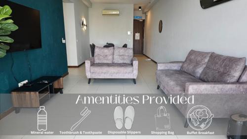 Tanjung Bungah Apartment | Family Seaview Suite with 3 Rooms by The Only Bnb